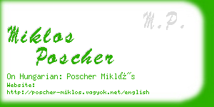 miklos poscher business card